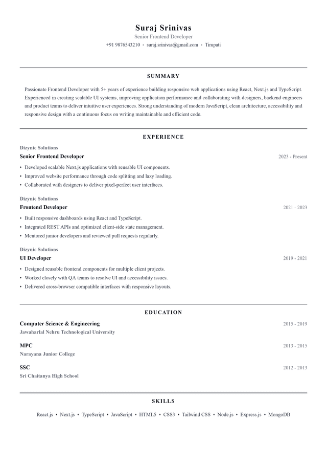 Executive Resume Template